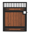 Tuscany Wood Door with Pin Latch - Painted